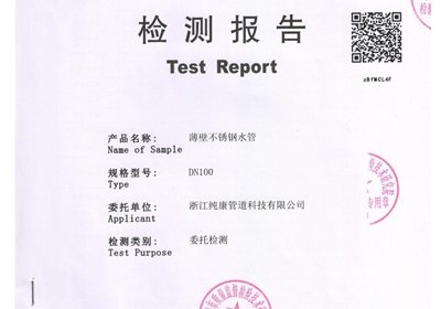 ���ڲ����ˮ��DN100��ⱨ��